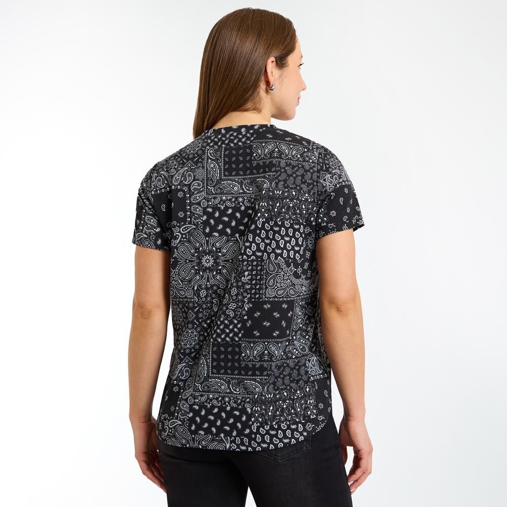 Polera Básica Full Print Manga Corta Cuello Redondo Mujer Geeps image number 3.0