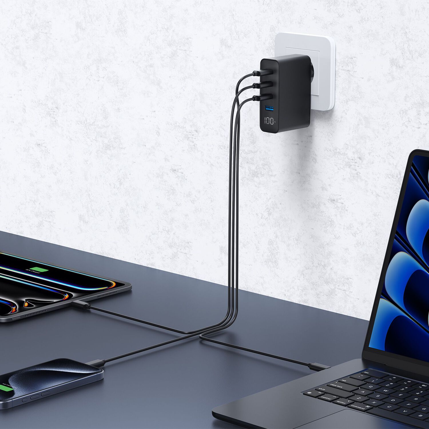 Cargador Port&aacute;til Carga R&aacute;pida 100w + Cable Usb-c Master-g image number 10.0