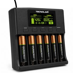 Cargador De Pilas Universal Carga R&aacute;pida Para 6 Pilas Tl110
