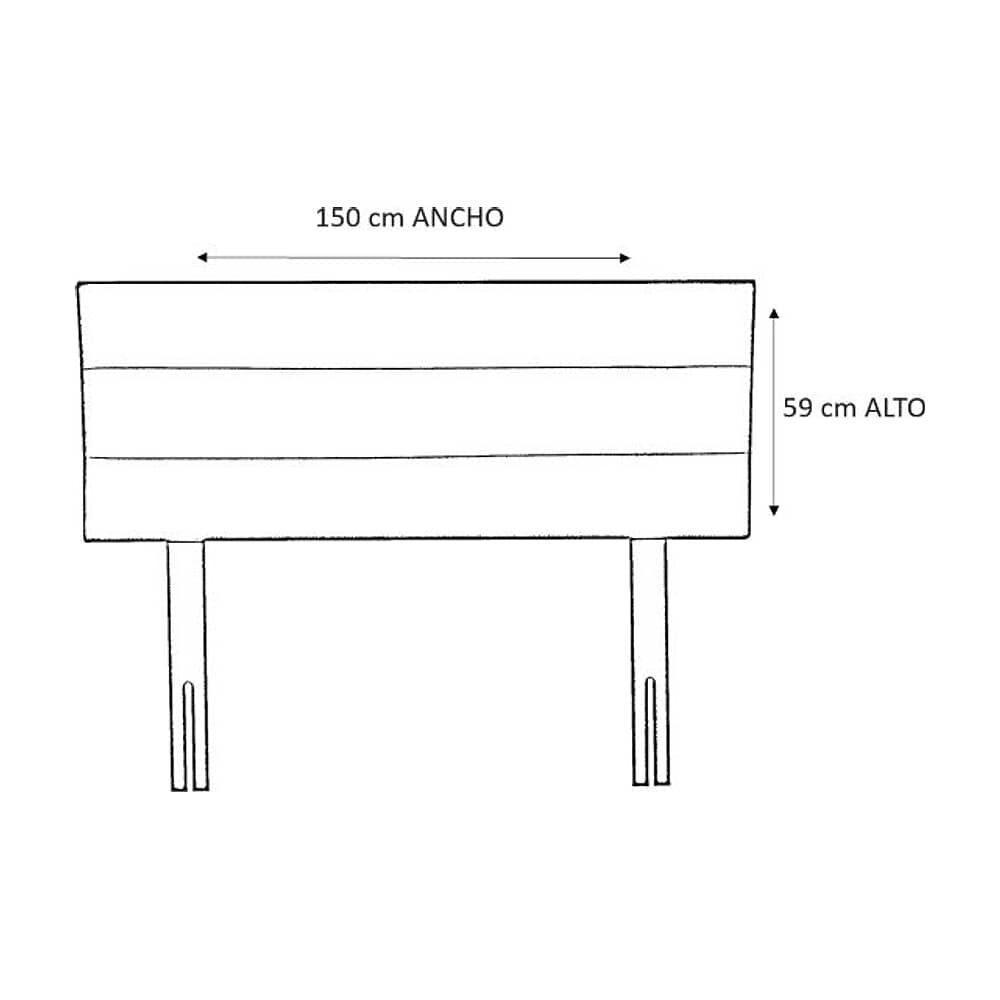 Cama Europea 2 Plazas 190 Respaldo Atacama image number 1.0