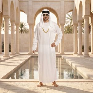 Disfraz Cosplay Jeque Arabe Adulto Halloween Tunica