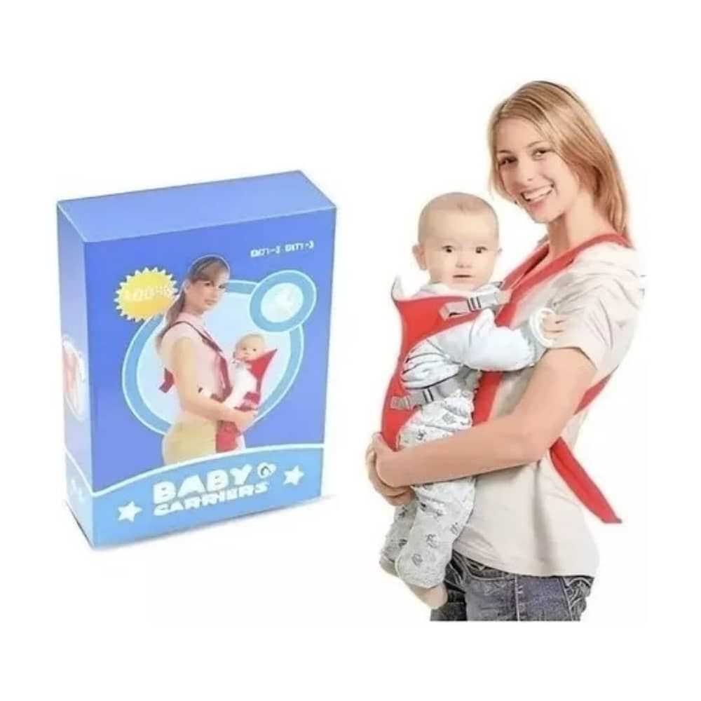 Mochila Portabeb&eacute;s Acolchado Canguro Ajustable Naranja image number 2.0