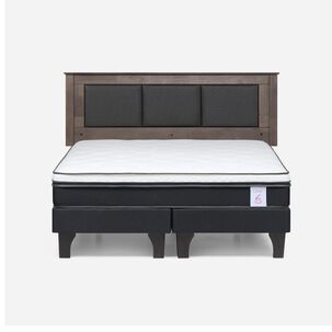 Cama Europea Rosen New Style 6 / King / Base Dividida + Respaldo + Respaldo Rachel Gris
