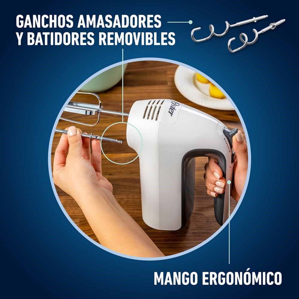 Batidora De Mano Oster Blanca 6 Velocidades Y Funci&oacute;n Turbo Fpsthm3532 image number 4.0
