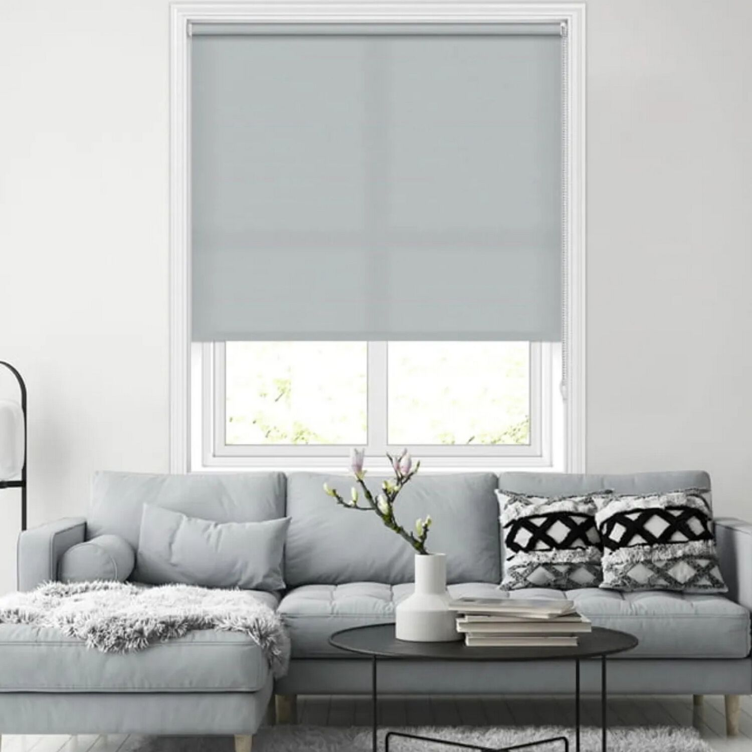 Cortina Roller Rustica Deluxe 100x160 Cm Blanco image number 2.0