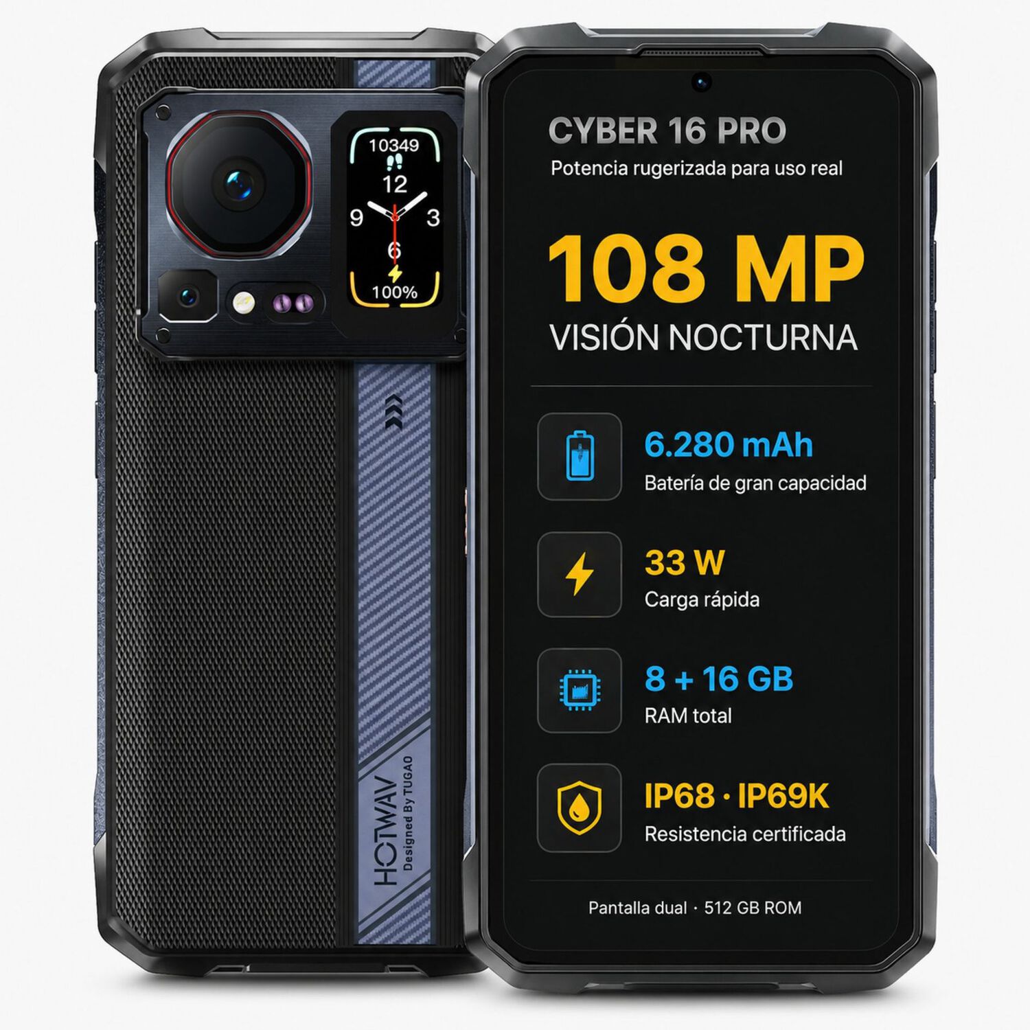 Hotwav Cyber 16 Pro Celular Rugged 24gb 512gb image number 0.0