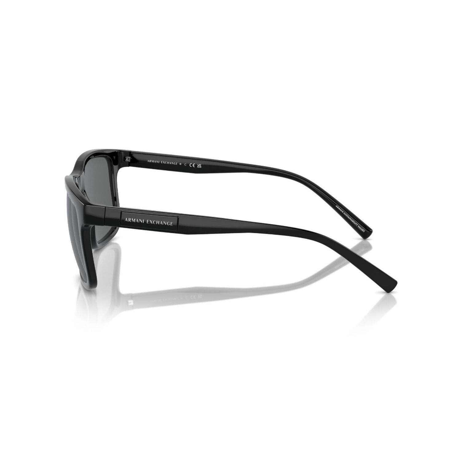 Lentes De Sol Negro Brillante Armani Exchange image number 2.0