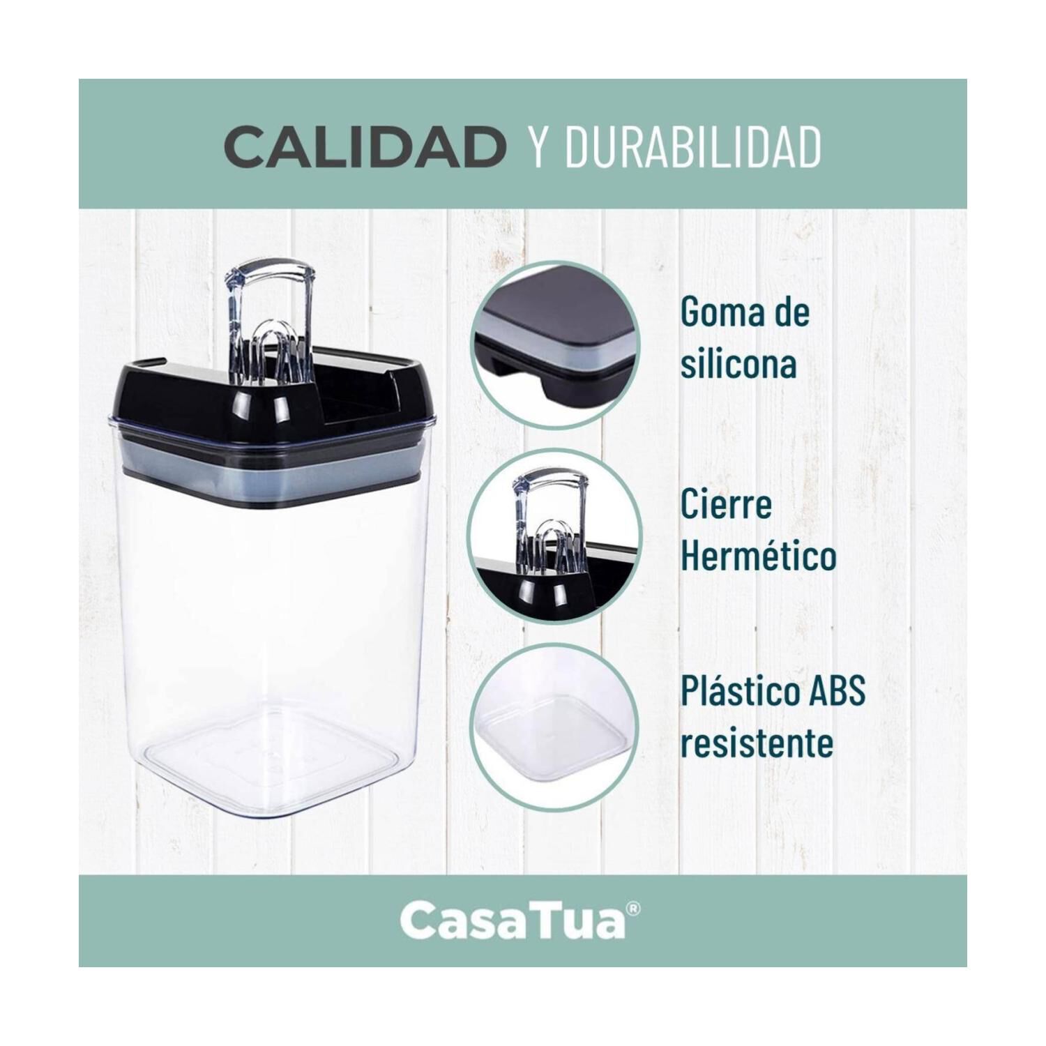 Contenedores De Alimentos Organizadores Hermetico 5 Piezas image number 3.0