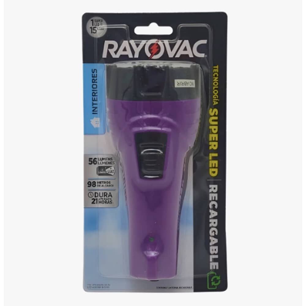 Linterna Superled Recargable Morada image number 0.0