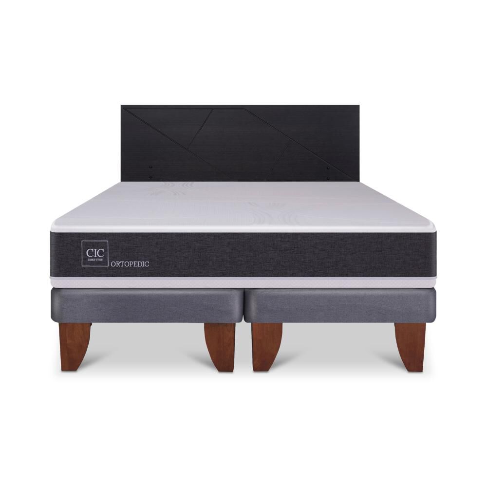 Cama Europea Cic Ortopedic / 2 Plazas / Base Dividida + Respaldo image number 0.0