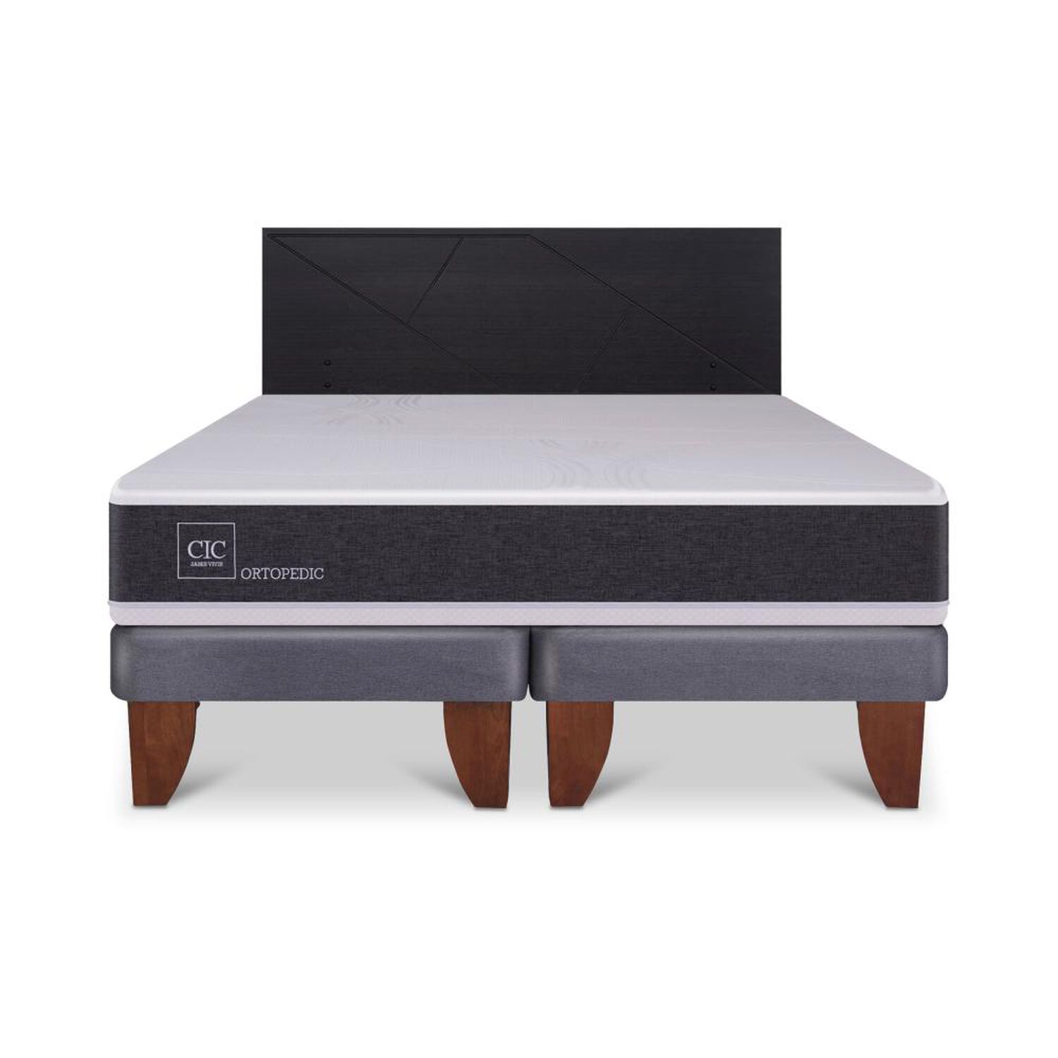 Cama Europea Cic Ortopedic / 2 Plazas / Base Dividida + Respaldo image number 0.0