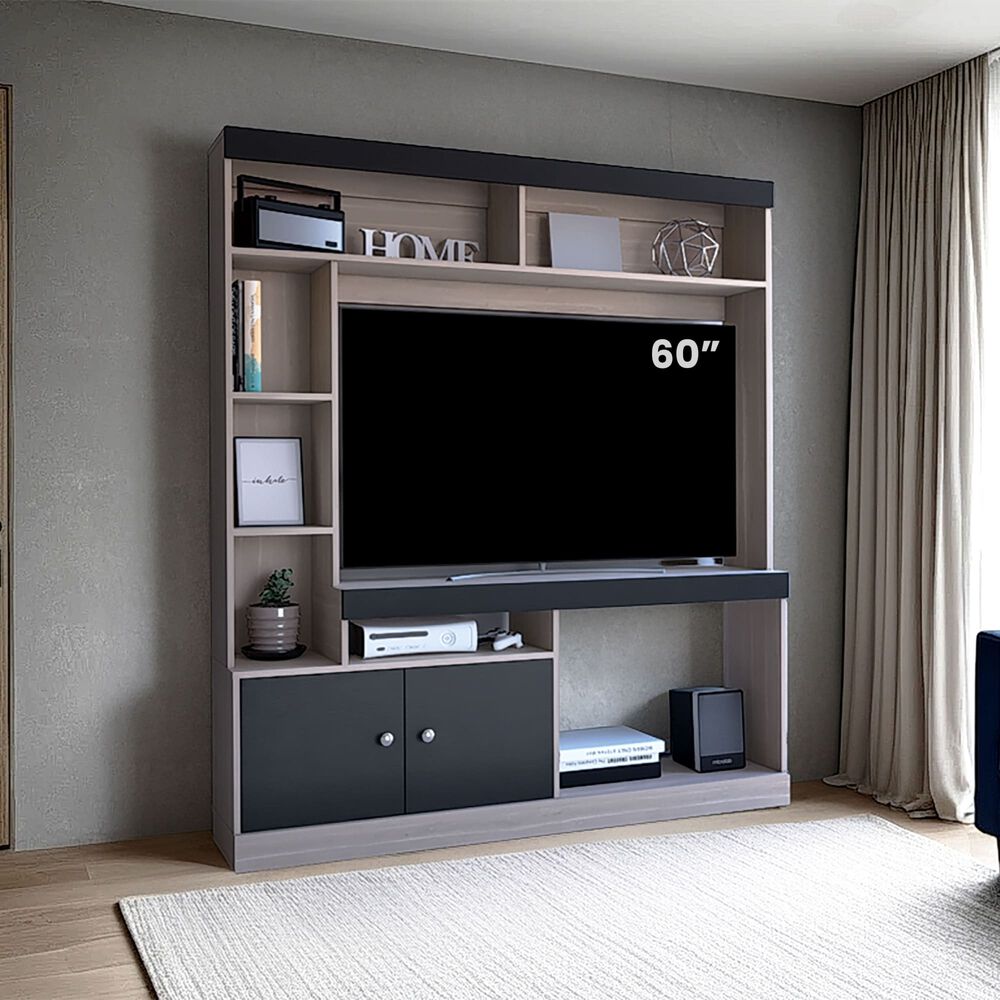 Estante Tv 65" 180,6x180x30,3 Cm 2 Puertas image number 4.0