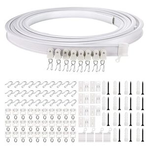 Riel Cortina Techo 5m 30 Poleas 15 Soportes Garantía 3 Meses