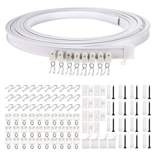 Riel Cortina Techo 5m 30 Poleas 15 Soportes Garant&iacute;a 3 Meses