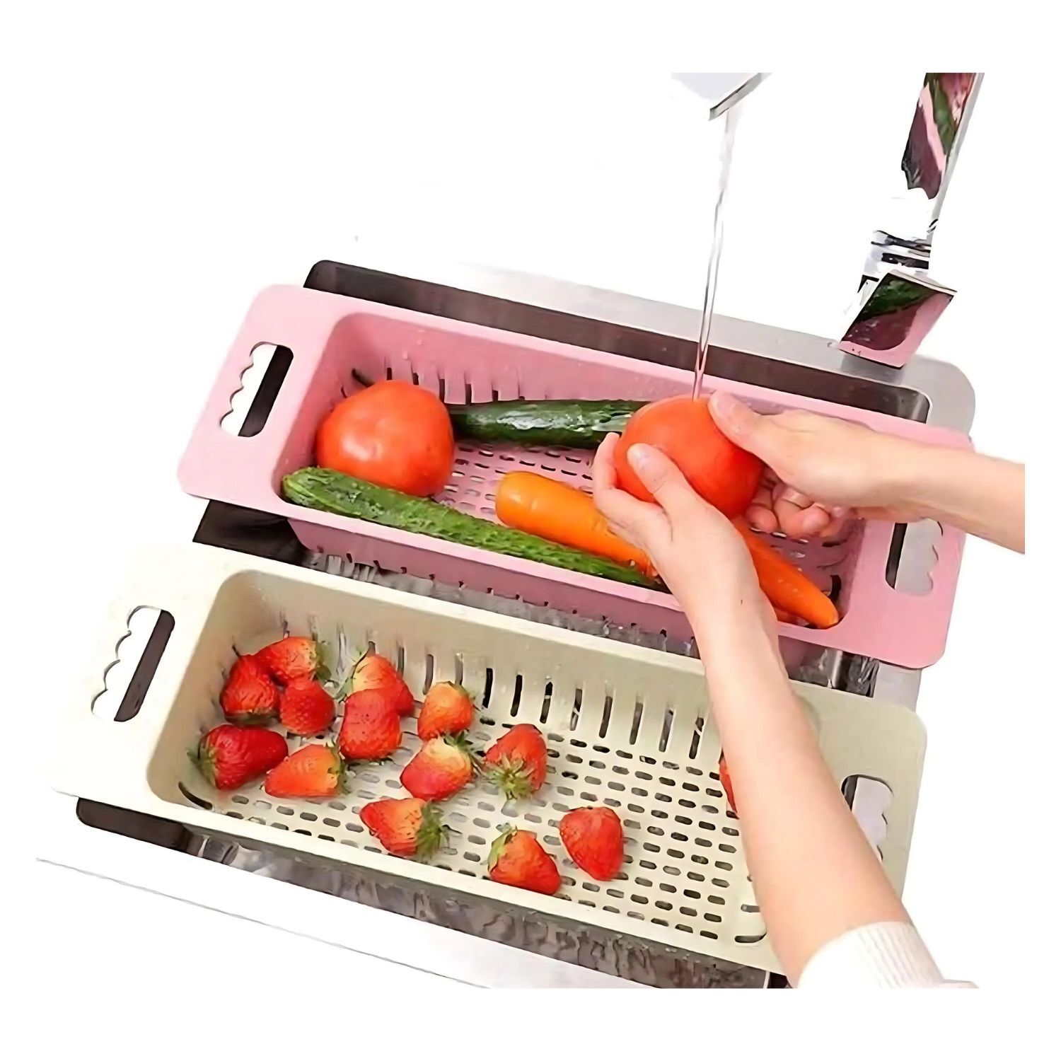Escurridor De Cocina De Verduras Rosa 48cm Ideal Cocina image number 3.0