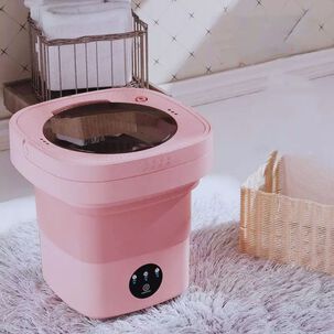 Mini Lavadora Port&aacute;til Plegable 9 Litros De Cubo Peque&ntilde;o Rosada