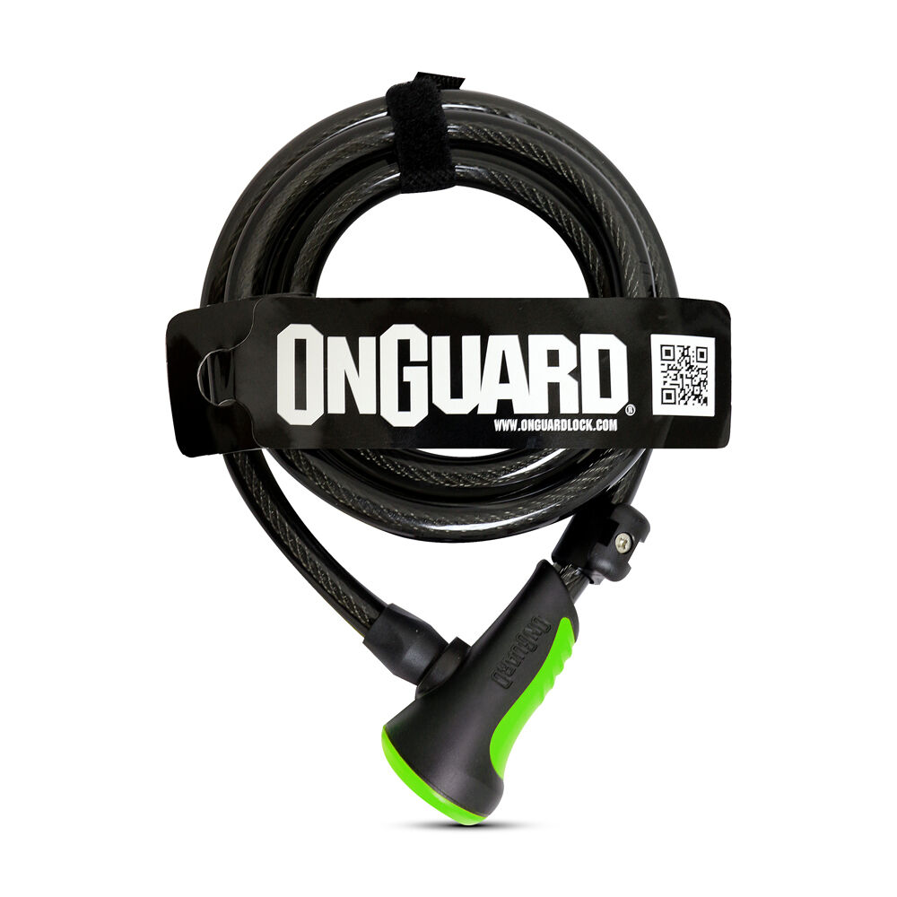 Candado On Guard Espiral Ns 180x12mm Verde image number 0.0