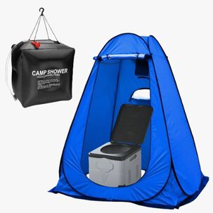 Carpa Caseta Vestidor 2p Uv + Ducha 40 L + Ba&ntilde;o Port&aacute;til