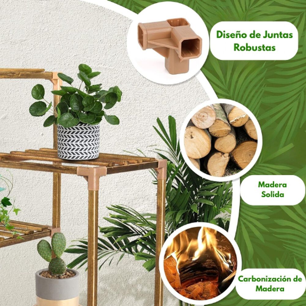Estante Para Macetas Soporte De Plantas Huerto Decorativo image number 3.0