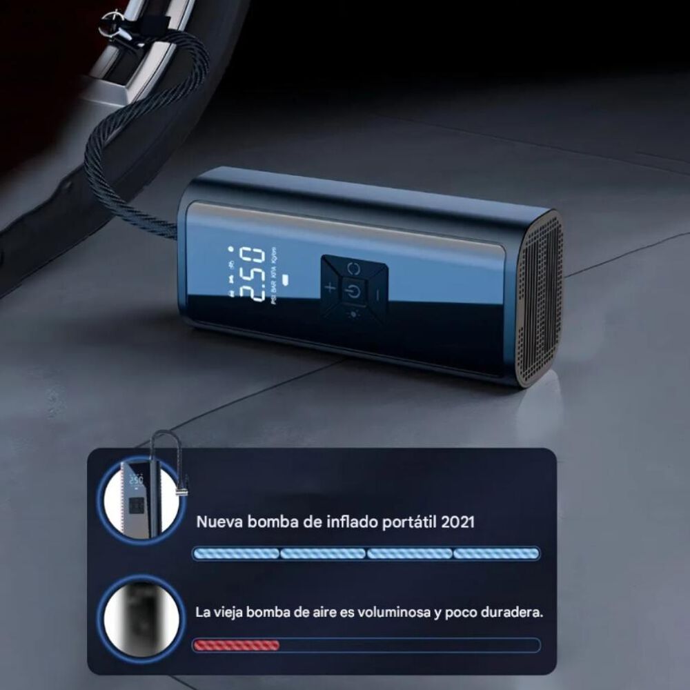 Compresor De Aire Portátil Inflador De Neumáticos Digital image number 2.0