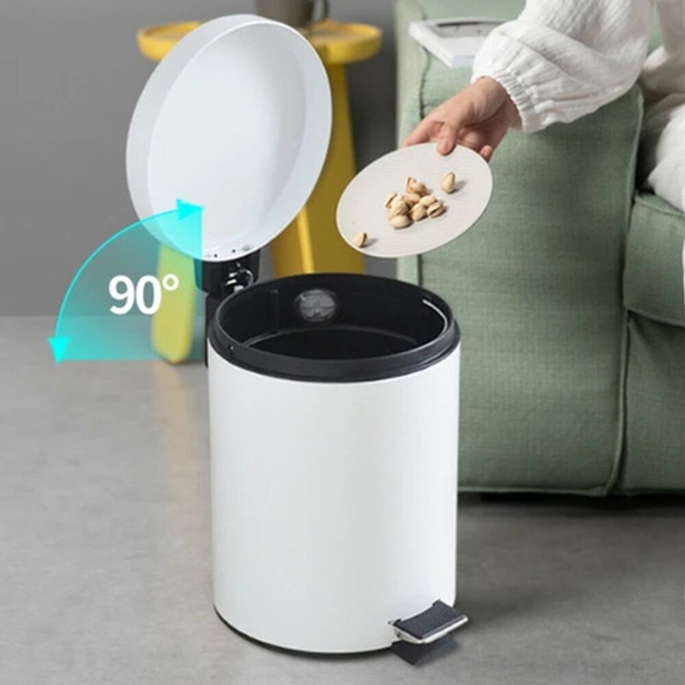 Papelera 8 Litros Elegante Con Pedal Basurero Oficina Ba&ntilde;o image number 3.0