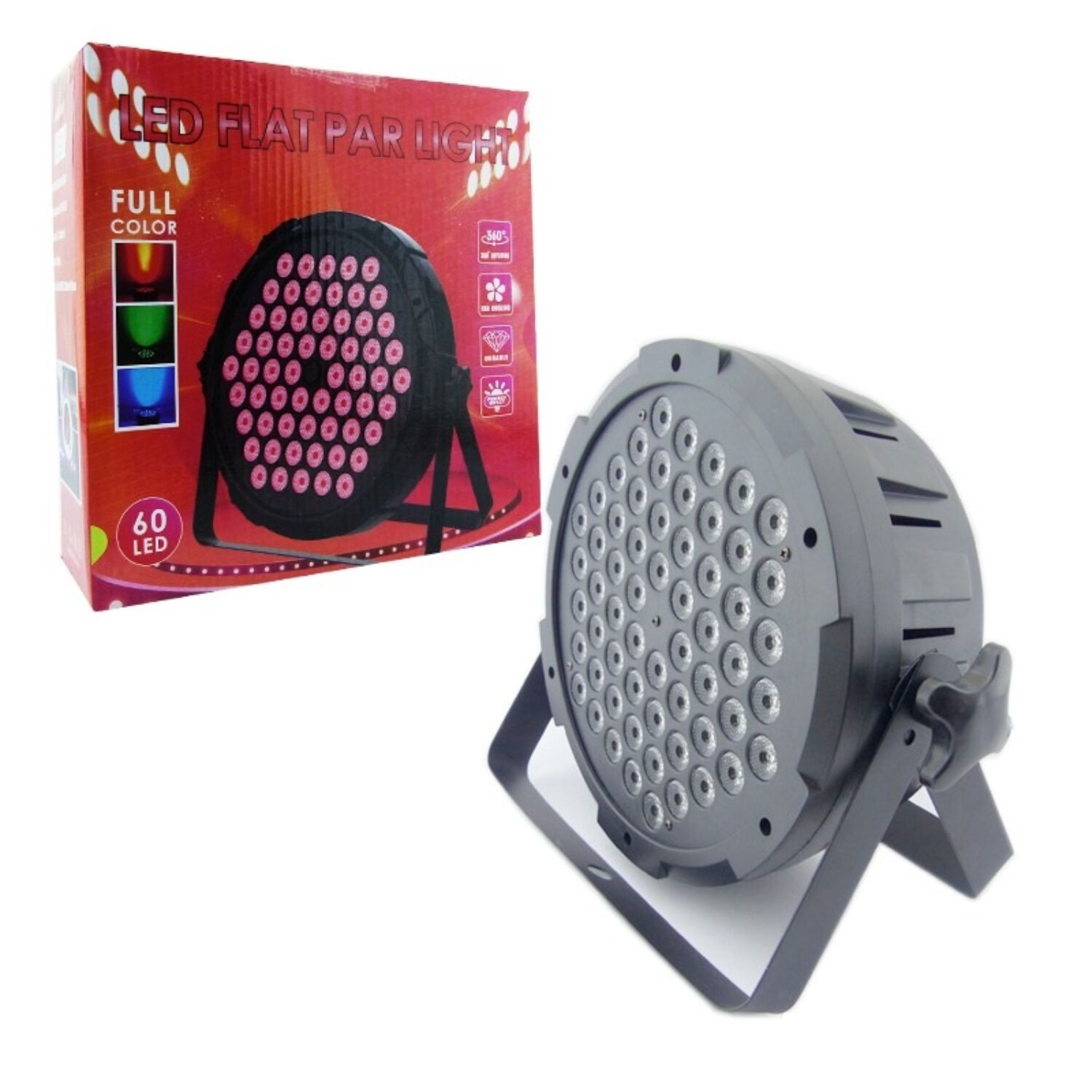 Luz Disco 60 Led Pvc Rgb 5050 Cada Led Rgb Dmx,lcd Con Doble Brazo Caja image number 1.0