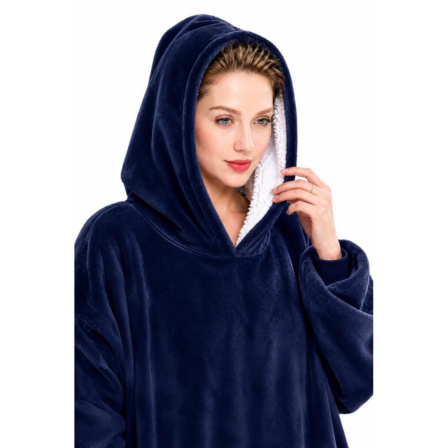 Poleron Felpa Capucha Manta Polar Invierno Unisex Talla Unic image number 4.0
