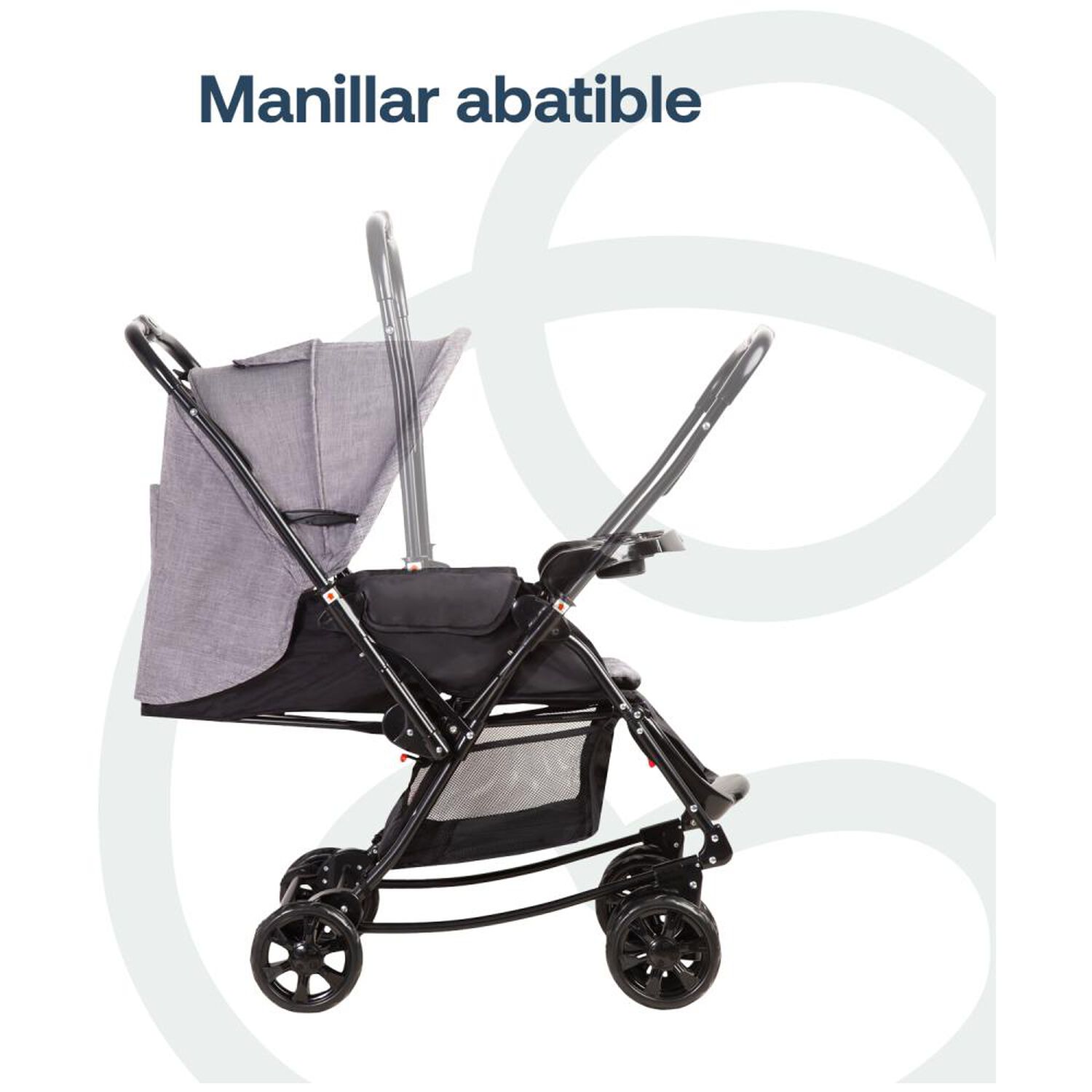 Coche Cuna Paseo Bebesit Balancin Sx Gris Melange image number 4.0