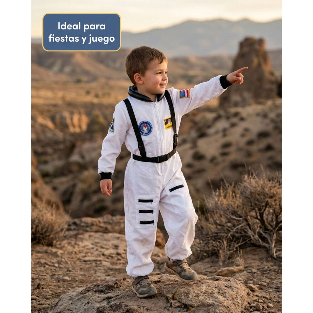 Disfraz Astronauta Cosplay Juego Rol Traje Espacial Ni&ntilde;os image number 6.0