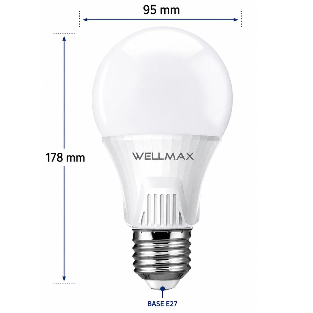 Ampolleta Led Wellmax 23w Luz Fria E27 Con Chip Led Samsung image number 3.0