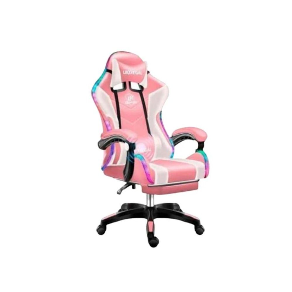 Silla De Escritorio Gamer Ergonómica Luz Led Rgb Y Masajeador image number 0.0