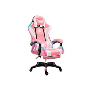 Silla De Escritorio Gamer Ergonómica Luz Led Rgb Y Masajeador