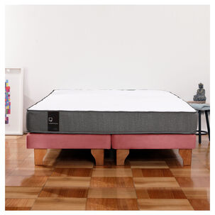 Cama Europea Zen Best Tela Velvet Palo Rosa 2 Plazas