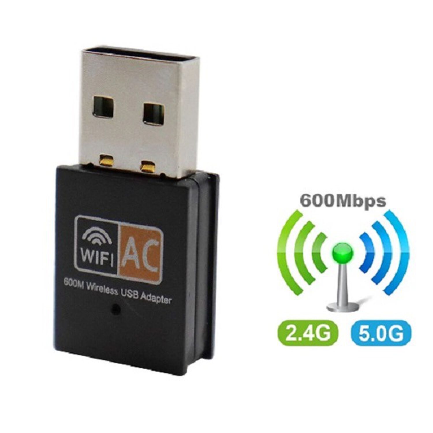Adaptador Antena Wifi 600 Mbs 5g Modem Para Pc O Notebook Tarjeta De Red Inalambrico Usb image number 5.0