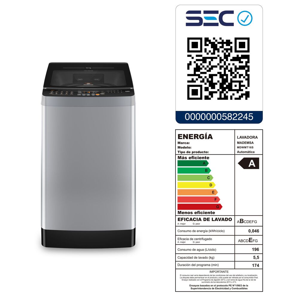 Lavadora Autom&aacute;tica 16kg Carga Superior Mdwmt16s Silver image number 9.0