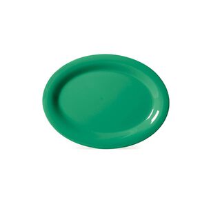 Set De 6 Plato Ovalado Melamina Verde 34 X 26 Cm
