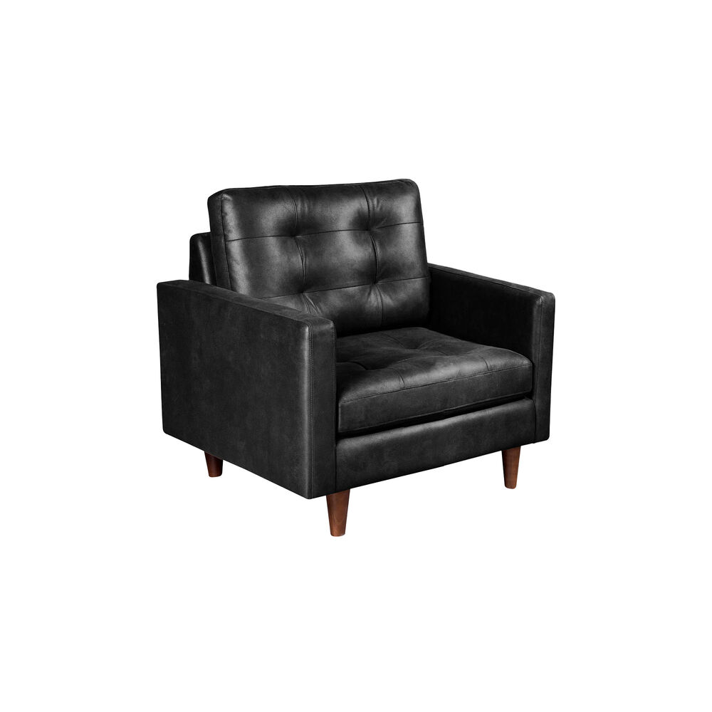 Sofa Napoles 1 Cuerpo Cuero Kentucky Negro image number 1.0
