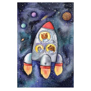 Alfombra Idetex Infantil Space / 133x100 Cm