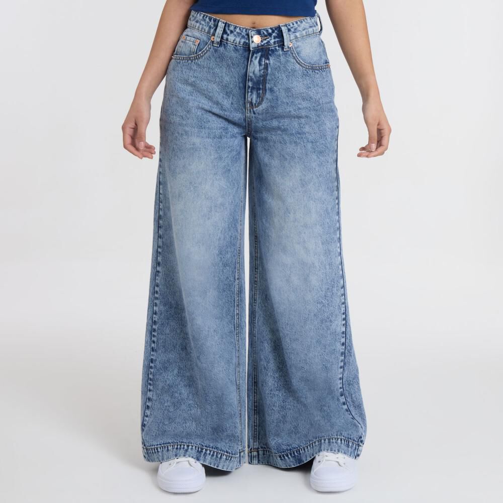 Jeans Tiro Medio Wide Leg Mujer Freedom image number 0.0