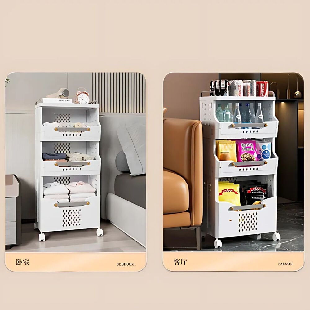 Cesta Organizador De Ropa Sucia Almacenamiento 4 Niveles image number 2.0