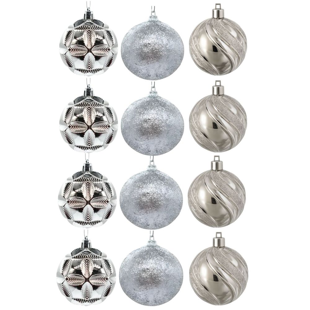 27 Esferas Navideñas Bambalina 5cm Plateado Decoracion image number 0.0
