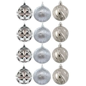 27 Esferas Navideñas Bambalina 5cm Plateado Decoracion 27 Esferas Navideñas Bambalina 5cm Plateado Decoracion