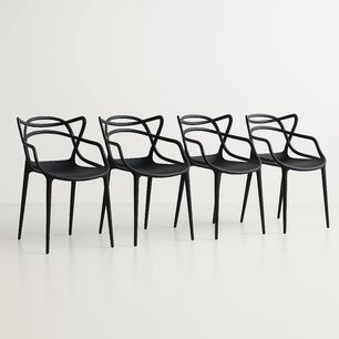 Pack De 4 Sillas De Terraza O Comedor Master - Negras