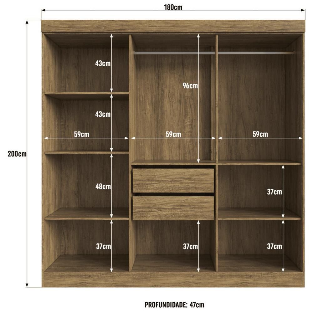 Cl&oacute;set Exit / 6 Puertas / 2 Cajones image number 1.0
