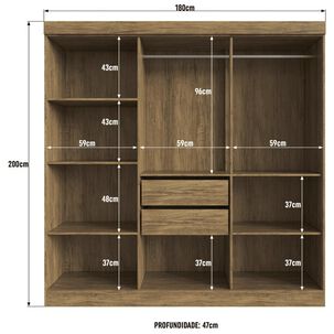 Cl&oacute;set Exit / 6 Puertas / 2 Cajones