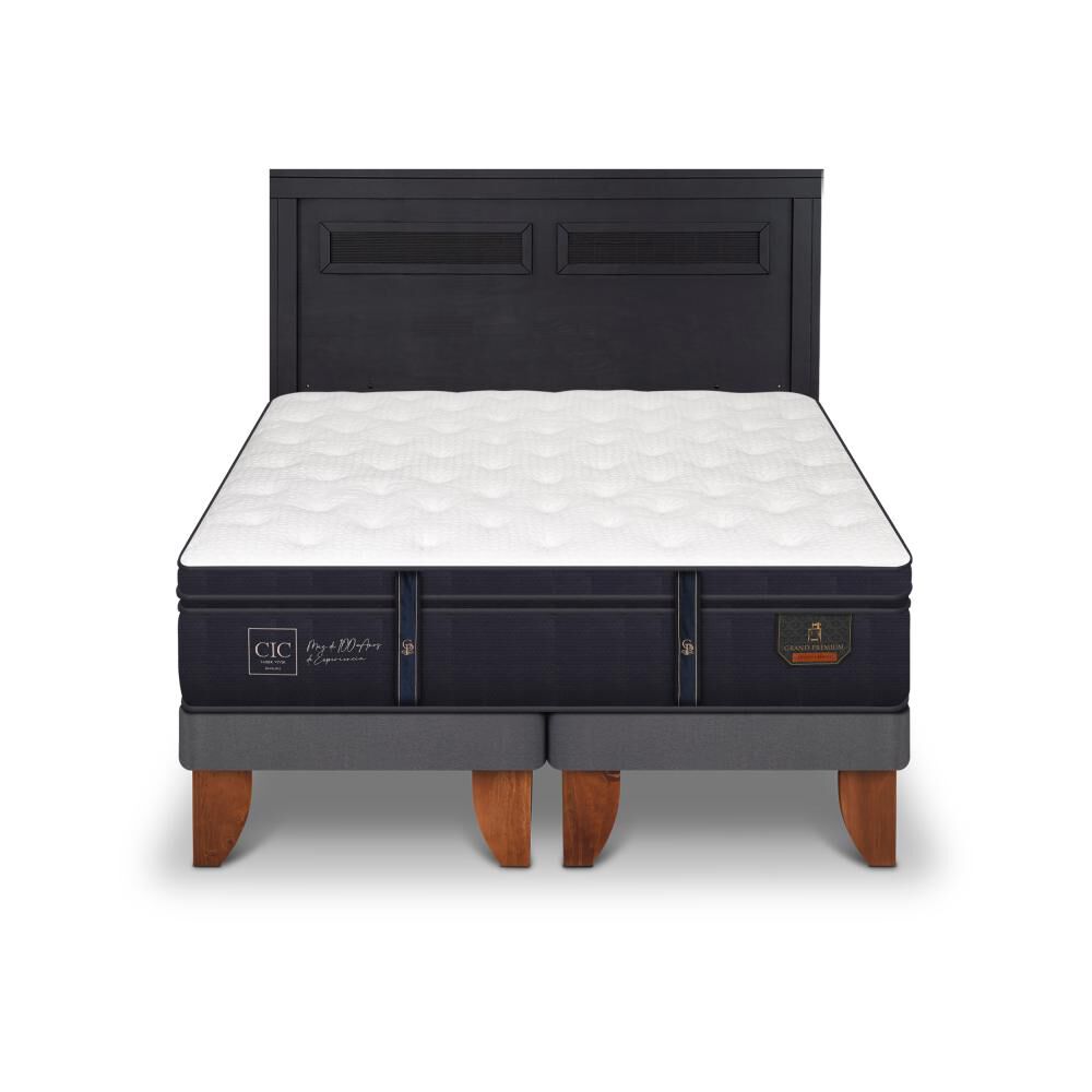 Cama Europea Cic Linea Premium / 2 Plazas / Base Dividida + Respaldo image number 0.0