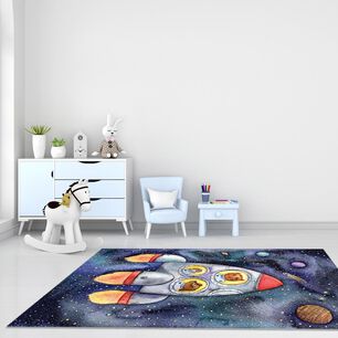Alfombra Idetex Infantil Space / 133x100 Cm