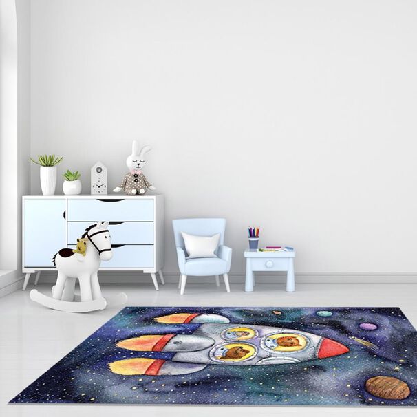 Alfombra Idetex Infantil Space / 133x100 Cm