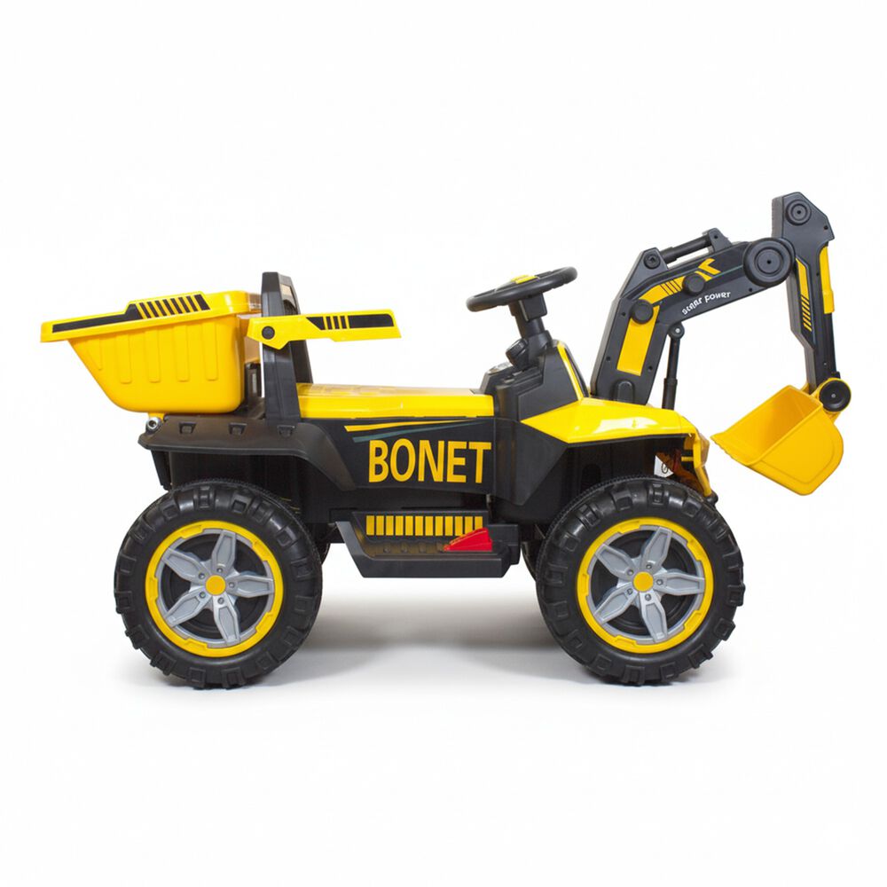 Cami&oacute;n El&eacute;ctrico Retroexcavadora Todoterreno Infantil Amarillo image number 2.0