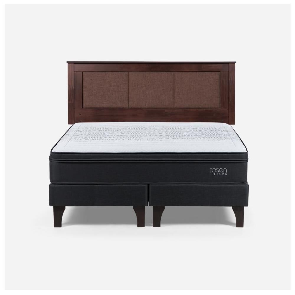 Cama Europea Rosen Tempo / 2 Plazas / Base Dividida + Respaldo Rachel image number 0.0